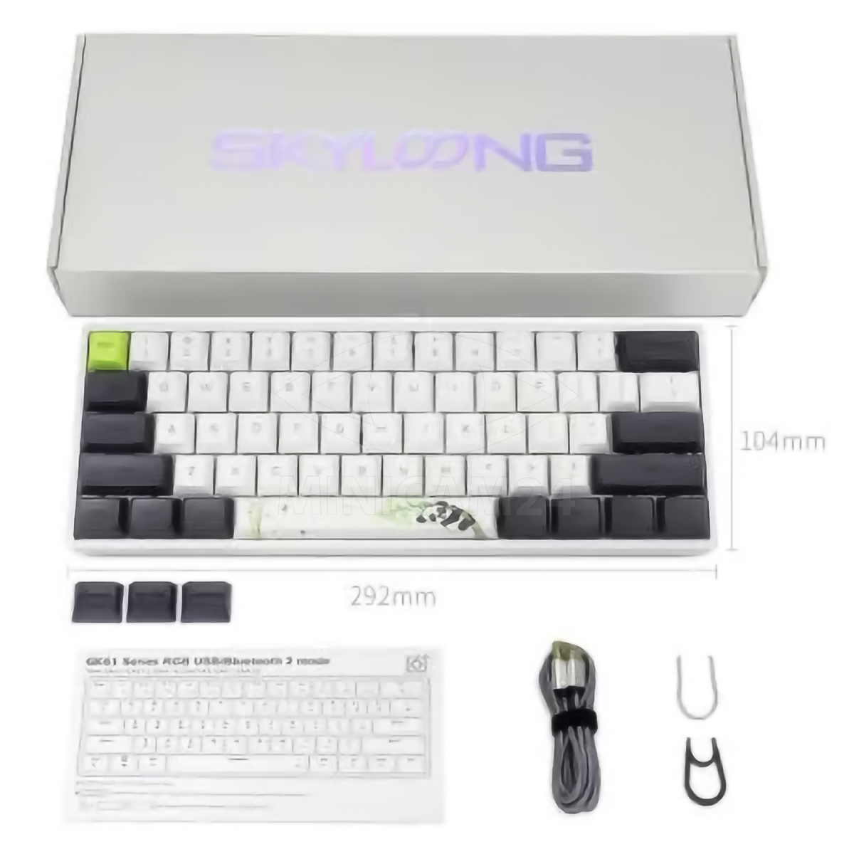 Игровая клавиатура Skyloong GK61 Panda, brown switch, русская раскладка в  Новомосковске за 5 770 рублей – купить по лучшей цене